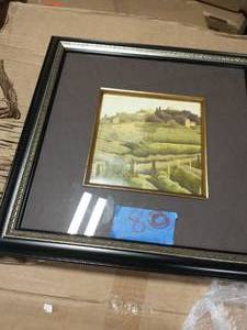 lot 80 image: 16.5 in. x 16.5 in. Tuscan Hillside B Framed Wall Art