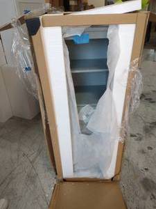 lot 141 image: Hamilton 18 in. W x 52-12 in. H Bathroom Linen Cabinet in Grey