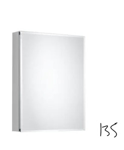 lot 135 image: PEGASUS 20 in. x 26 in. Recessed or Surface-Mount Bathroom Medicine Cabinet with Beveled Mirror in Silver
