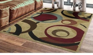 lot 163 image: Contemporary Beige 8 ft. x 10 ft. Abstract Area Rug
