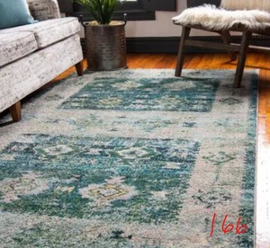 lot 166 image: UNIQUE LOOM Monterey Empire Green 4 ft. x 6 ft. Area Rug