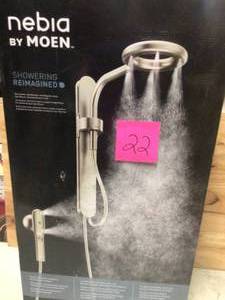 MOEN Nebia 1-Spray 8 in. Dual Shower Head and Handheld Shower Head with Magnetic Dock in Spot Resist Brushed Nickel