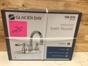Mandouri 4 in. Centerset 2-Handle High-Arc Bathroom Faucet in Chrome by Glacier Bay