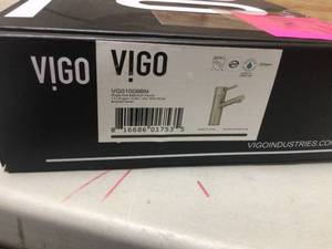 VIGO Brushed Nickel 1-Handle Single Hole WaterSense Bathroom Sink Faucet