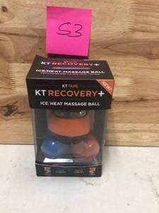 KT TAPE Recovery IceHeat Massage Ball, Muscle Pain & Stress Relief, HSAFSA Approved, Therapeutic Roller, BlackOrange,