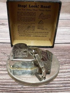 lot 75 image: Kriss Kross Razor Blade Sharpener & 2 Shaving Cups, Hand Clippers