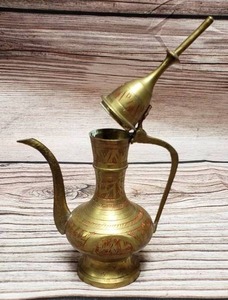 lot 80 image: Brass Candle Holders, Brass Pitcher
