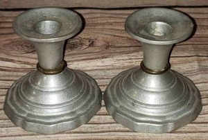 lot 106 image: Candle Holders & Copper Pitcher