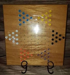 lot 117 image: Antique Card Shuffler & Chinese Checker Board