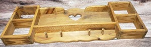 lot 134 image: Wooden Wall Heart Shelf