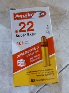 Aguila Long Rifle High Velocity Solid Point Ammunition