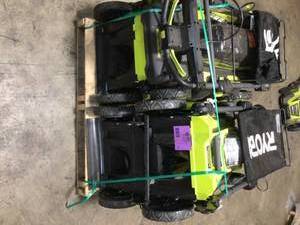 lot 25 image: Lot of 4 40V Brushless 20 in. Cordless Walk Behind Self-Propelled Lawn Mower  (includes 2 batteries and 2 bags) see all pictures