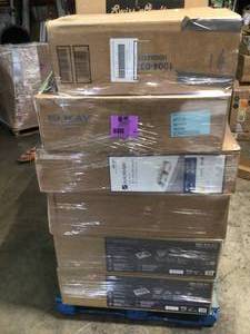 lot 29 image: Assorted pallet of kitchen sinks (brands include glacier bay & Elkay) see all pictures