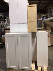 lot 31 image: PALLET OF ASSORTED CABINETS  IN GOOD CONDITION CUSTOMER RETURNS SEE PICTURES