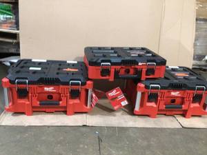 lot 39 image: lot 2 PACKOUT 22 in. Large Portable Tool Box Fits Modular Storage System by Milwaukee