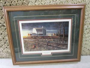 lot 5 image: (RMC) Framed Jim Hansel At the Cro...