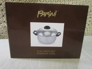 lot 98 image: (BSB) Parini 6 Qt. Pasta Pot Stainl...