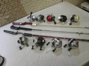 lot 125 image: (F-0) 9 Fishing Reels and 3 Rods...