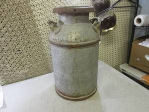lot 180 image: (RMDR) Vintage Metal Milk Can with ...