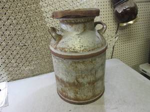 lot 182 image: (RMC) Vintage Metal Milk Can with L...