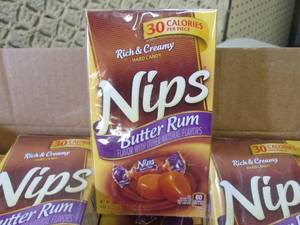 lot 244 image: (C-3) 11 Boxes of Nips Butter Rum C...