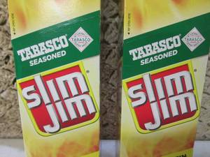 lot 257 image: (C-1) 2 Boxes of Slim Jim Tabasco S...