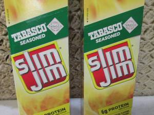 lot 260 image: (C-1) 2 Boxes of Slim Jim Tabasco S...