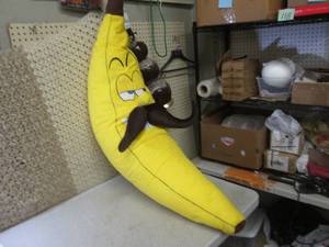 lot 290 image: (FS) Large 4 ft Plush Banana ...