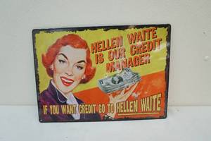 Metal sign