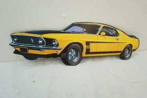 Mustang metal sign