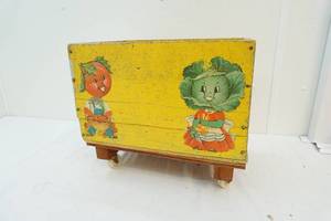 vintage Veggie crate toy box