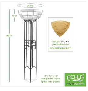 lot 85 image: Modern Garden Square-on-Squares Pylon Trellis, 70 in. Tall Graphite Powder Coat Finish by Achla Designs ITS RETAIL PRICE is $167.27