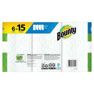 lot 166 image: Select-A-Size White Paper Towel Rolls (6 Double Plus Rolls) by Bounty Its RETAIL PRICE IS $16.97