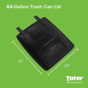 lot 184 image: Replacement Lid Kit for 64 Gal. Two Wheel Trash Can by Toter Its RETAIL PRICE IS $38.79