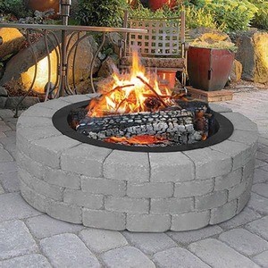 lot 192 image: 36 in. x 10 in. Round Steel Wood Fire Pit Ring in Black Porcelain Coated Finish by BLUE SKY OUTDOOR LIVING Its RETAIL PRICE is $139.99