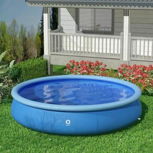 lot 21 image: 12 ft. Round 30 in. Deep Family Inflatable Pool Outdoor Garden Waters Sports Game Easy Set