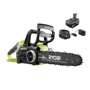 lot 27 image: ONE 18V Brushless 12 in. Cordless Battery Chainsaw with 4.0 Ah Battery and Charger The retail price $212.93