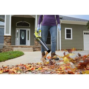 lot 49 image: ONE 18V 100 MPH 280 CFM Cordless Battery Variable-Speed Jet Fan Leaf Blower with 4.0 Ah Battery and Charger the retail price $129.00