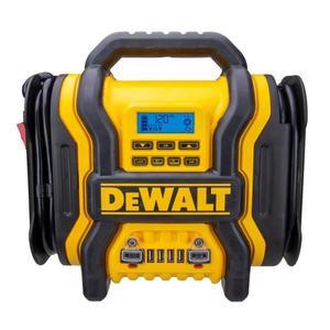 lot 108 image: 1600 Peak Amp Portable Car Jump Starter with 120 PSI Digital Air Compressor and 500-Watt Inverter The retail price $199.00