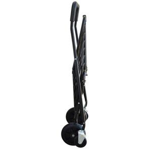 lot 116 image: Heavy-Duty Steel Shopping Cart with Accessory Basket in Black $68.98