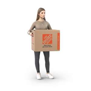 lot 123 image: 21 in. L x 15 in. W x 16 in. D Heavy-Duty Medium Moving Box with Handles (10-Pack) The retail price $26.59
