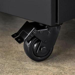 lot 161 image: 4 in. Caster Kit for Heavy Duty Welded Steel Garage Base Cabinets by Husky The retail price $59.99