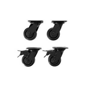 lot 162 image: 4 in. Caster Kit for Heavy Duty Welded Steel Garage Base Cabinets by Husky The retail price $59.99