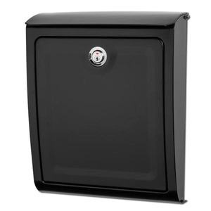 lot 220 image: Sienna Black Wall Mount Locking Mailbox by Architectural Mailboxes