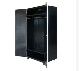 lot 87 image: 36 in. W x 21 in. D Steel Shelf Set in Black (2-Pack) for Ready-to-Assemble 36 in. Garage Gear Cabinet The retail price $84.99