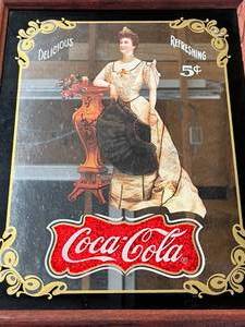 lot 8 image: Coca-Cola Wall Mirror
