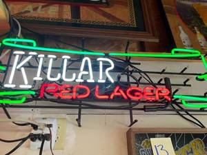 lot 14 image: Red Lager Neon Light