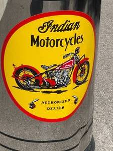 lot 117 image: Indian Motorcycles Metal Wastebasket