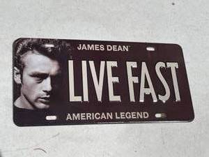 lot 133 image: James Dean License Plate - Live Fast
