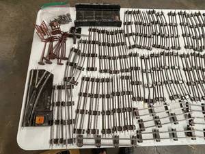 lot 147 image: Large Vintage Train Track Lot With Accessories